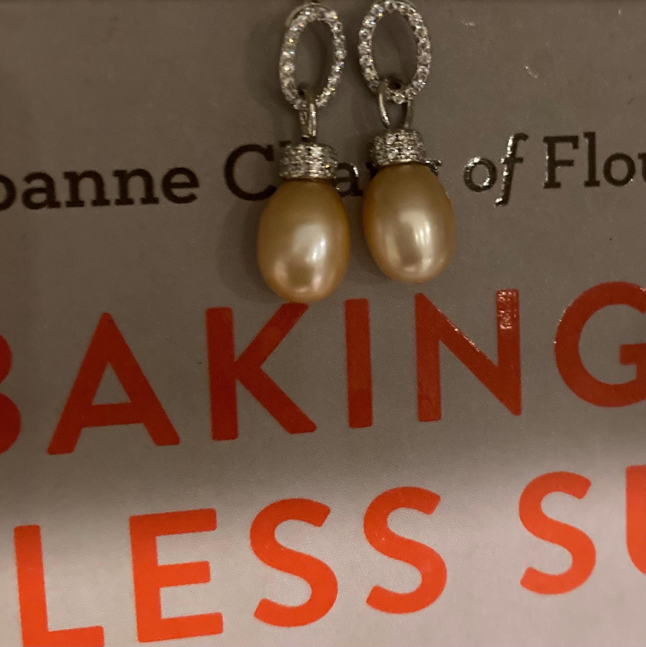 Austrian Pink Pearl Earrings