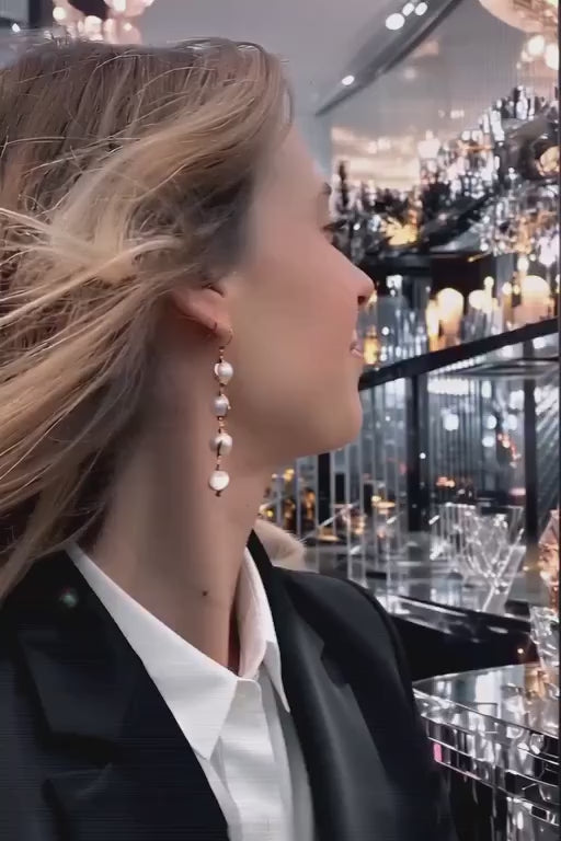 4 Tier Freshwater Pearl Earrings || SIGNATURE